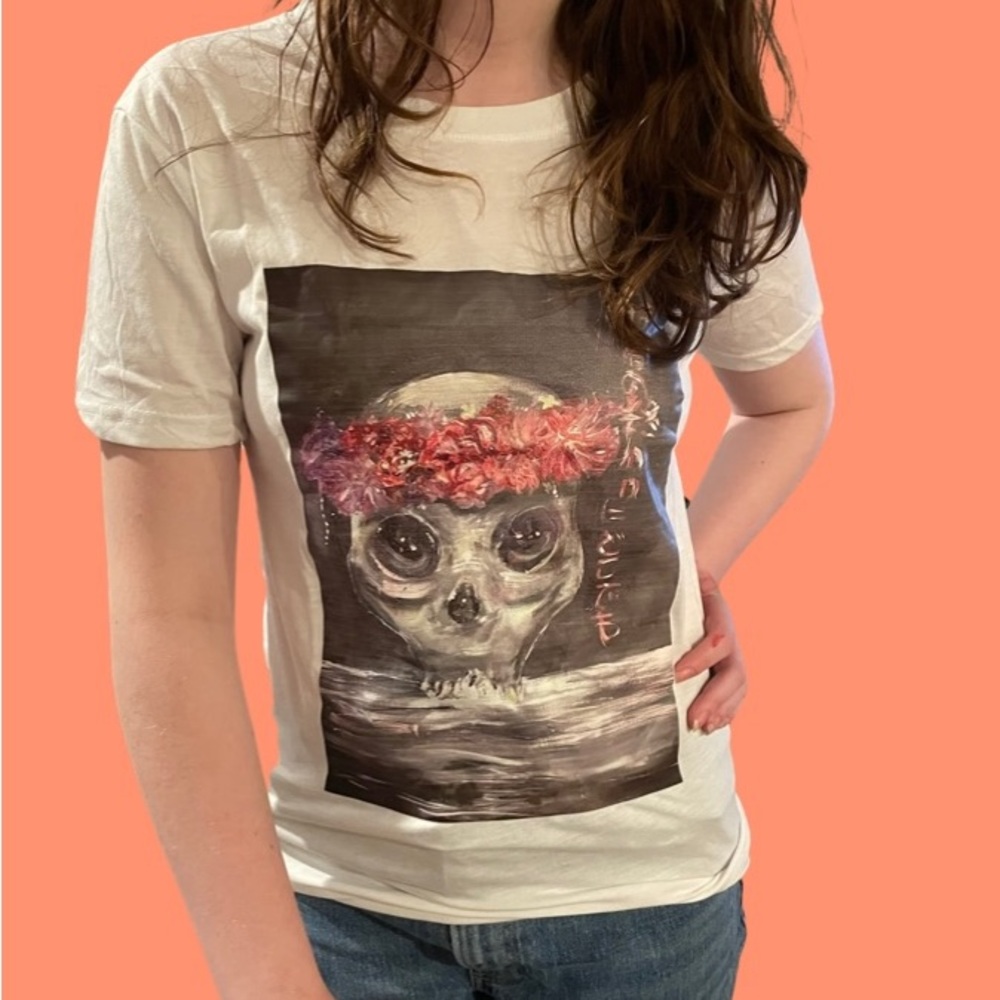 Skull T-shirt made from original painting